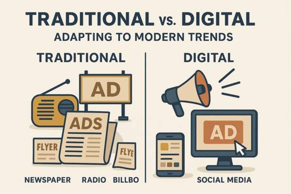 Traditional vs Digital Advertising Adapting to Modern Trends 3 Traditional vs Digital Advertising